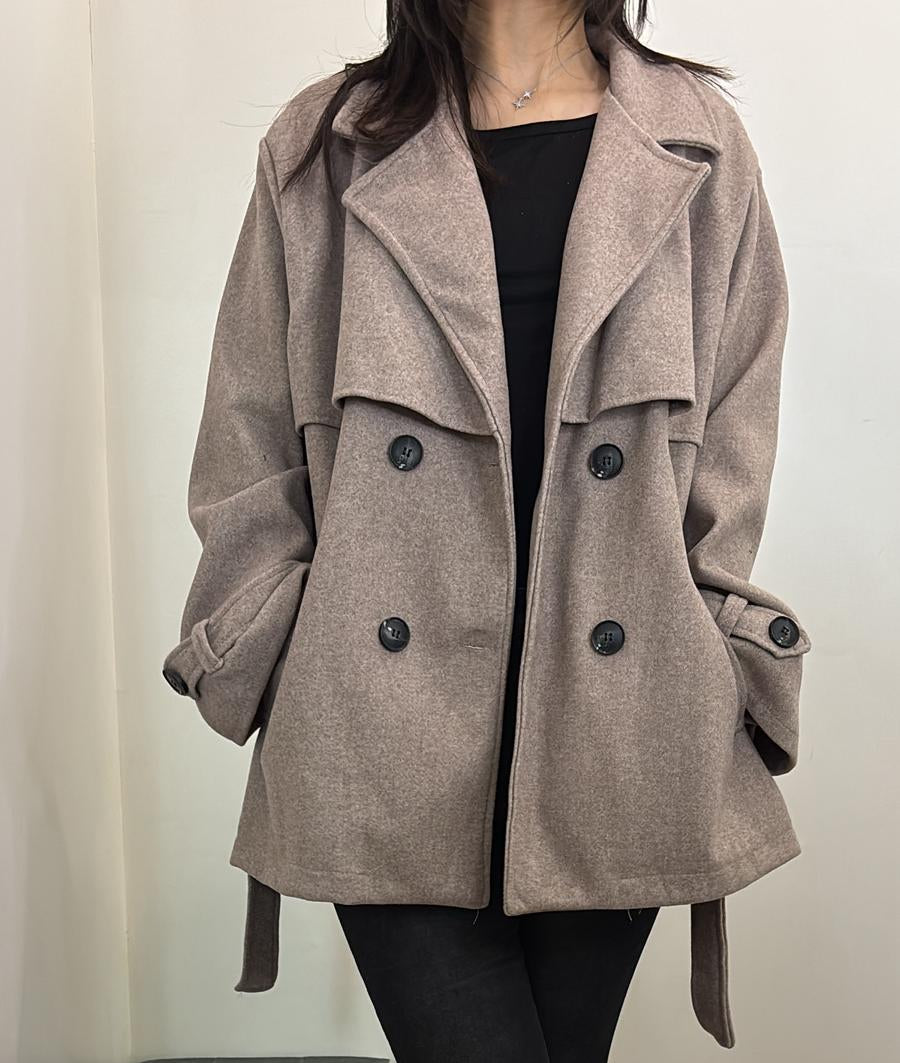 Manteau Oversize à Double Boutonnage