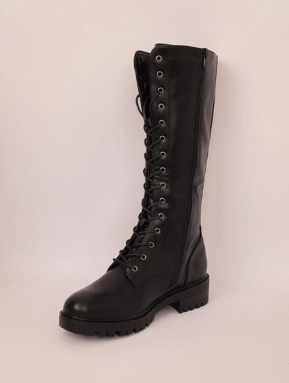Bottes lacées style militaire
