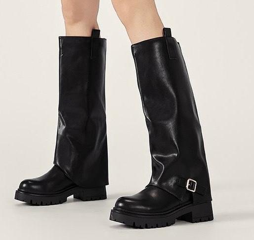 Bottes noires overboot longues