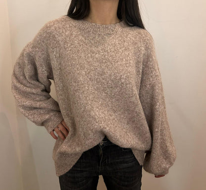 Pull oversize en maille duveteuse