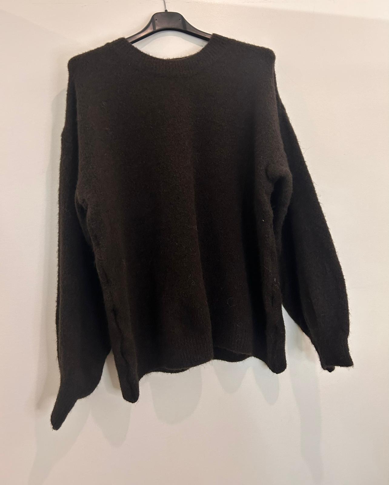 Pull oversize en maille duveteuse