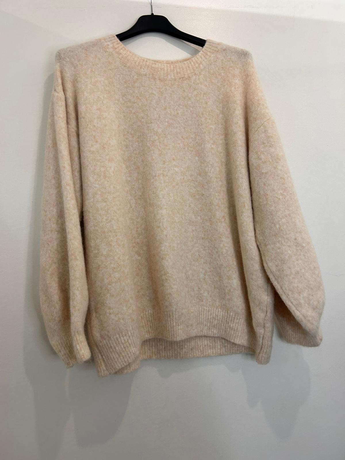 Pull oversize en maille duveteuse