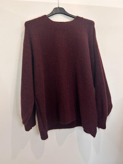Pull oversize en maille duveteuse