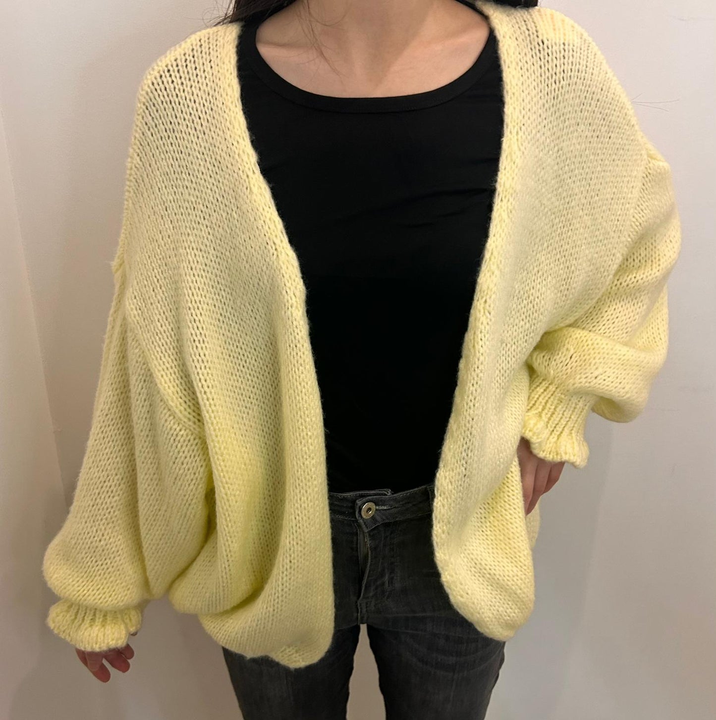 Gilet oversize en maille moelleuse