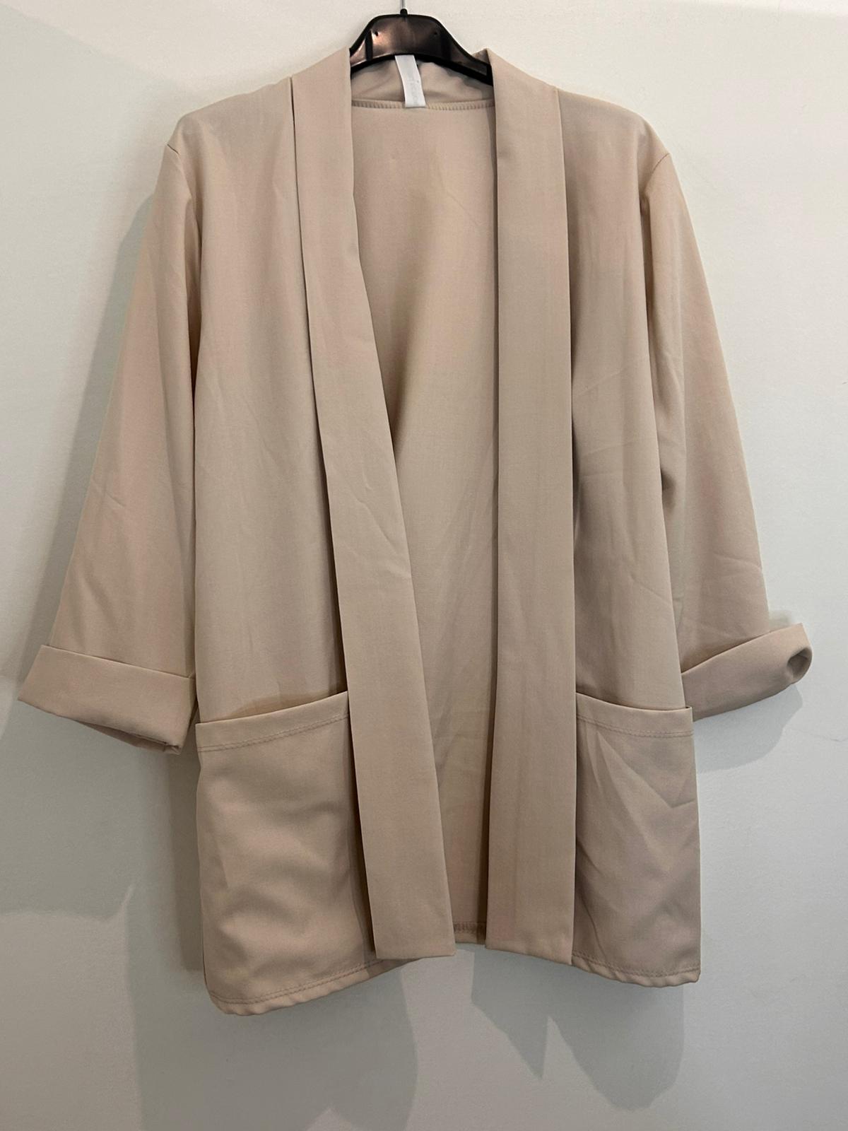 Veste longue fluide coupe droite