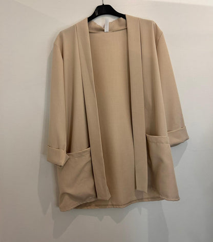 Veste longue fluide coupe droite