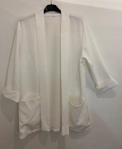 Veste longue fluide coupe droite