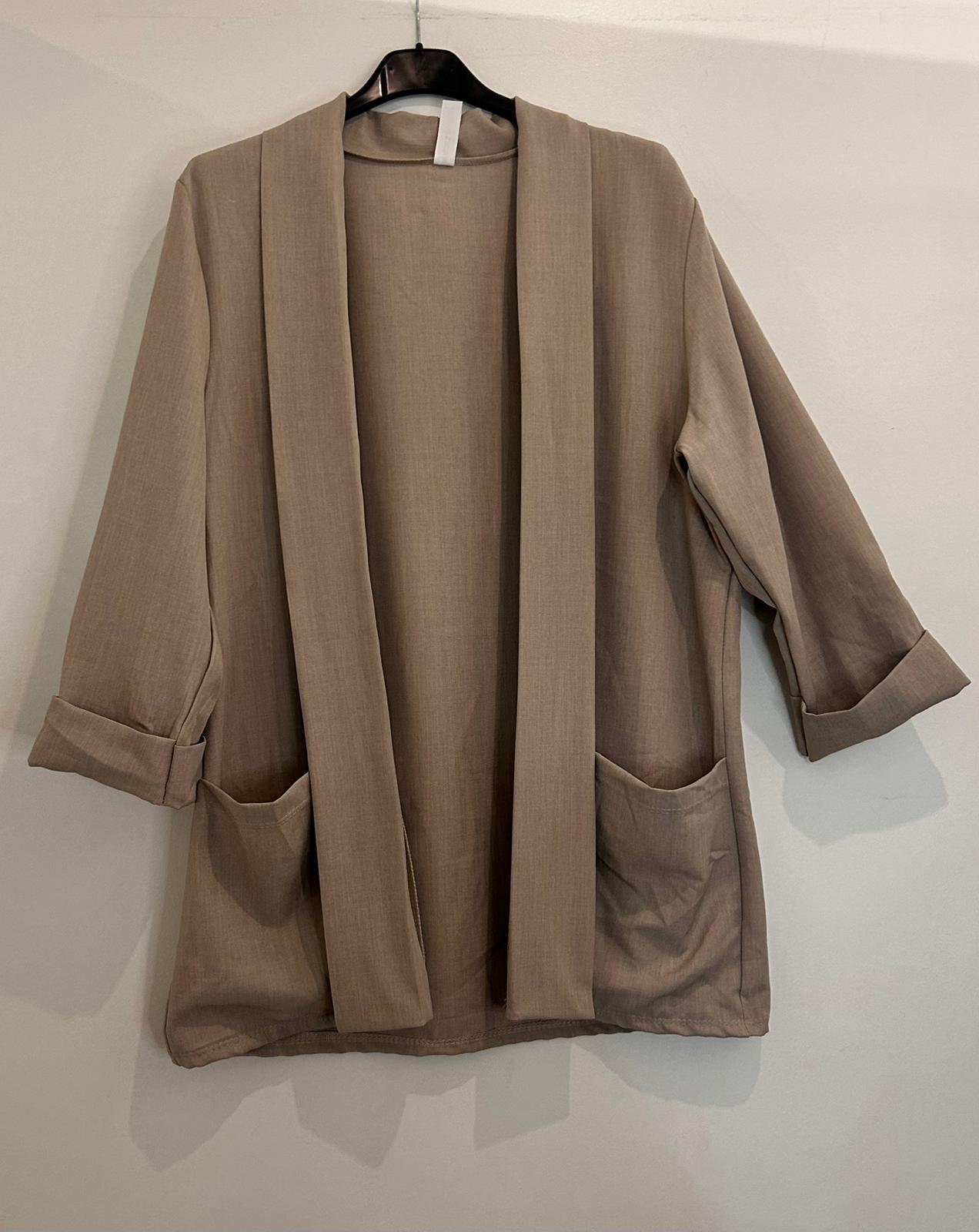 Veste longue fluide coupe droite