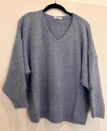 Pull en maille coupe oversize col V