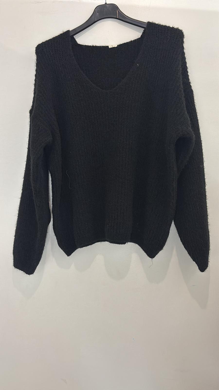 Pull chiné à col V