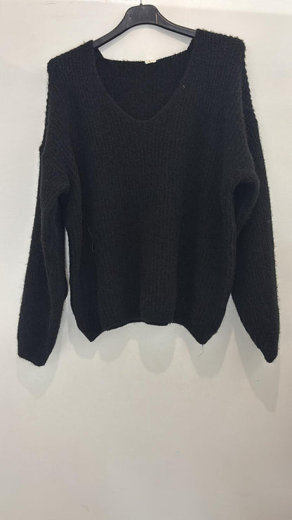 Pull chiné à col V