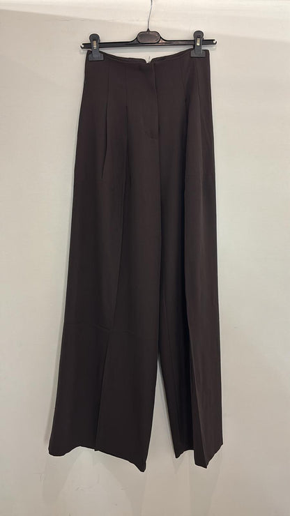 Pantalon large tissu fluide et plissé