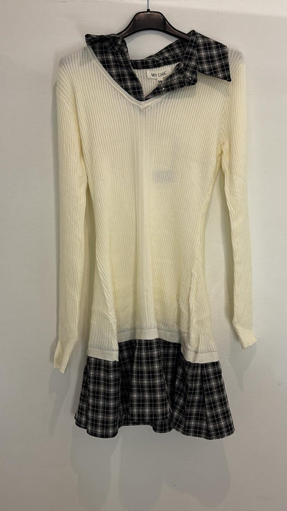 Robe pull à carreaux