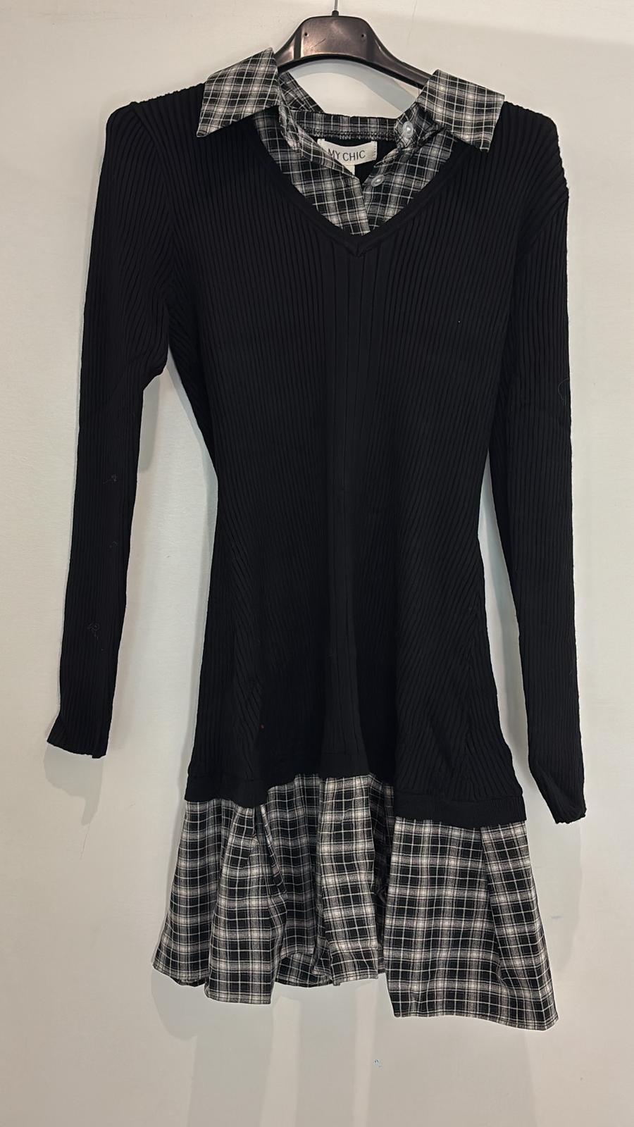 Robe pull à carreaux