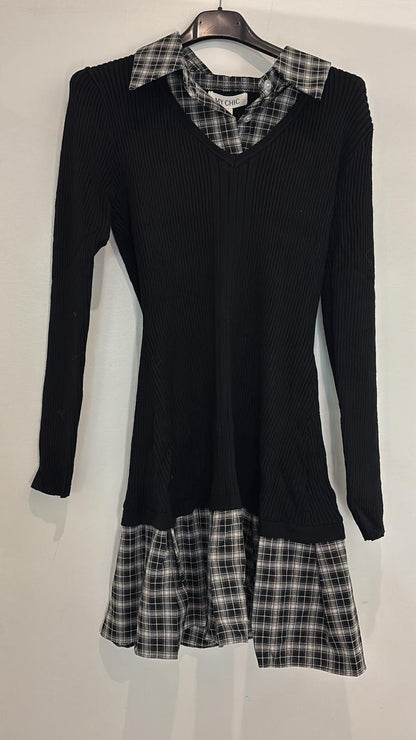 Robe pull à carreaux