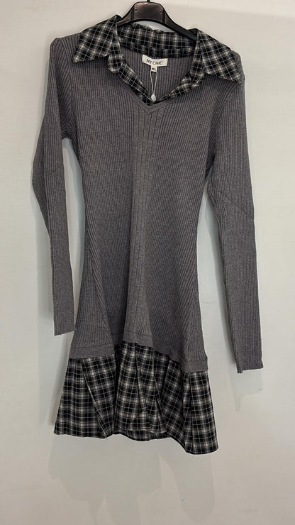 Robe pull à carreaux