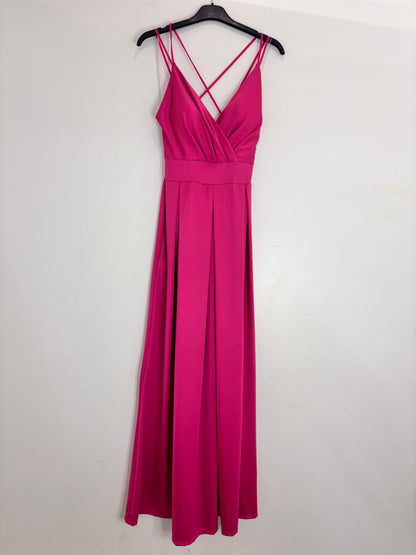 Robe longue décolleté cache-cœur & fluide