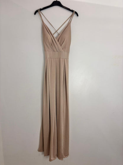 Robe longue décolleté cache-cœur & fluide