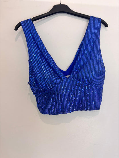 Top à sequins décolleté plongeant