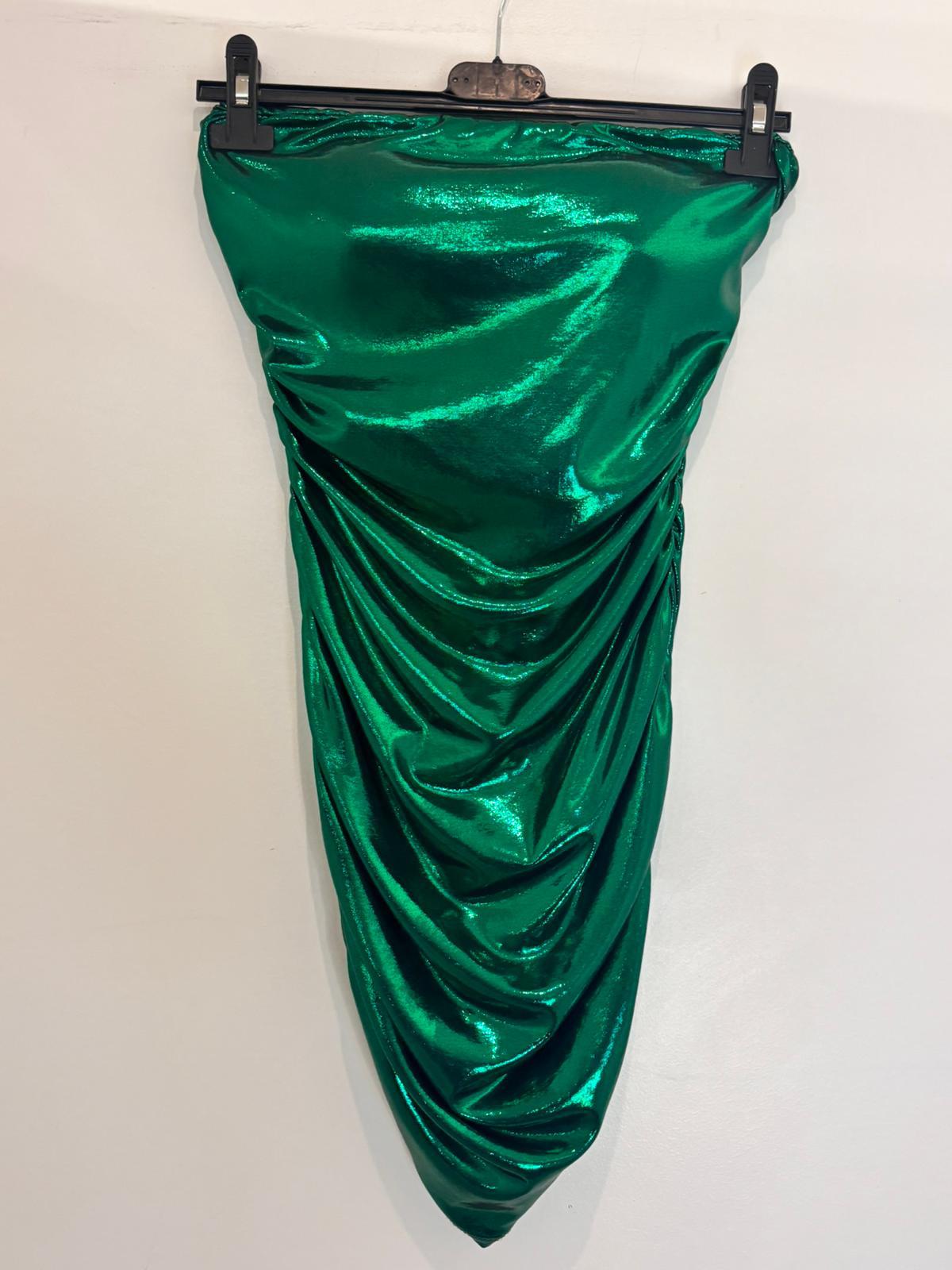 Robe bustier simili vernis