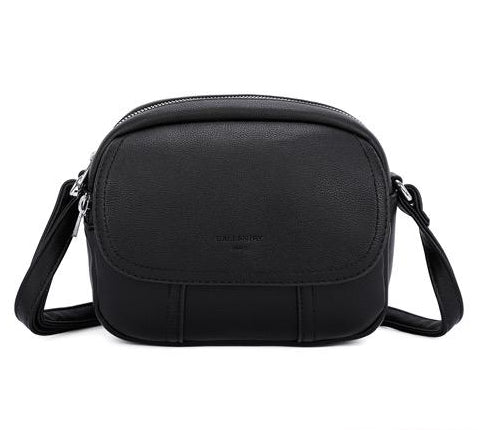 Sac bandoulière noir compact à double compartiment