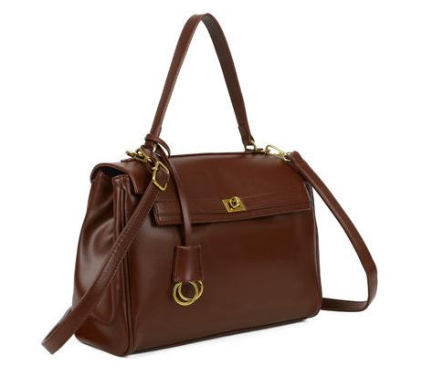 Sac à main structuré avec fermoir doré