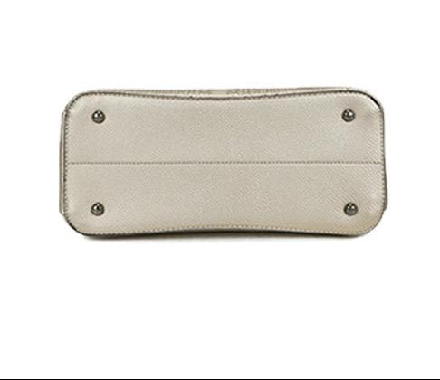 Sac à main texturé avec foulard et pompon porté main & bandoulière