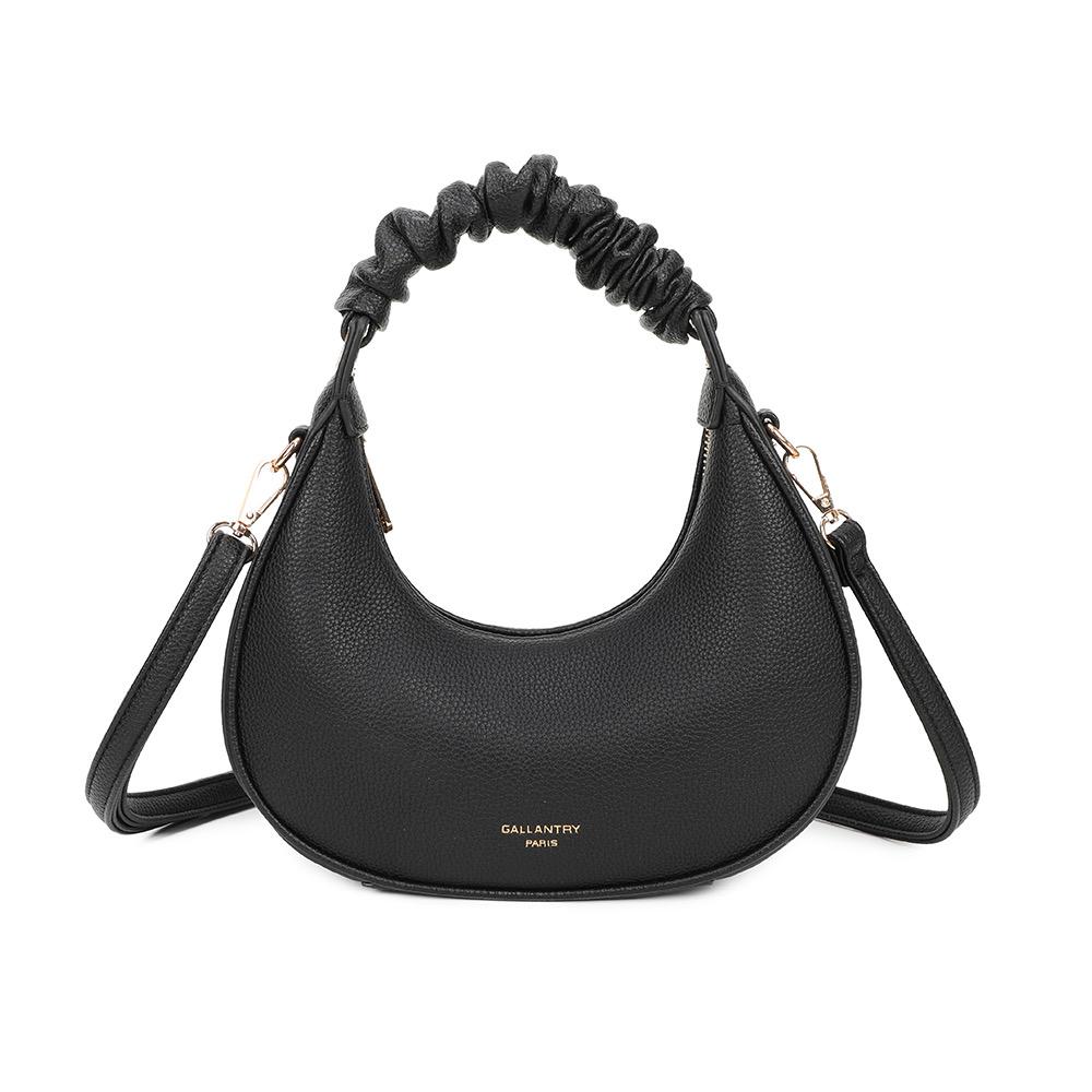 Sac demi-lune avec anse froncée