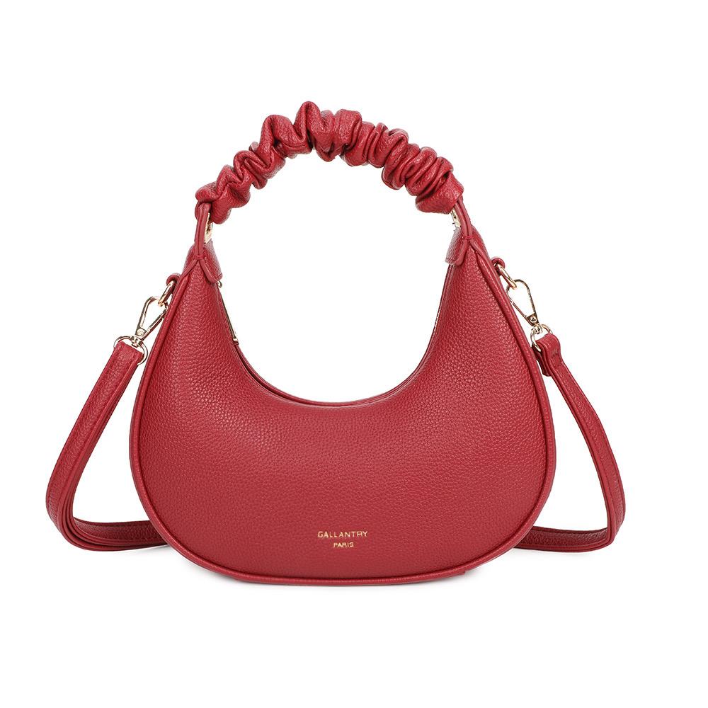 Sac demi-lune avec anse froncée