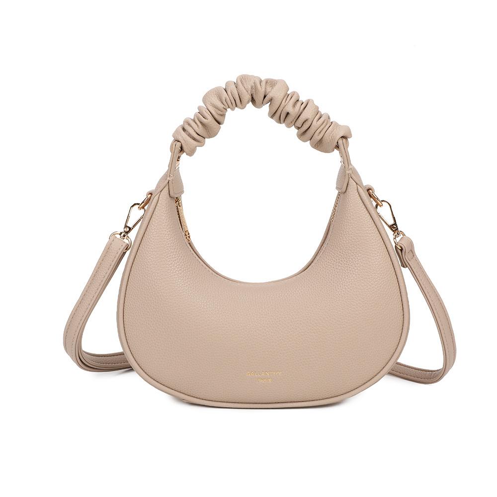 Sac demi-lune avec anse froncée