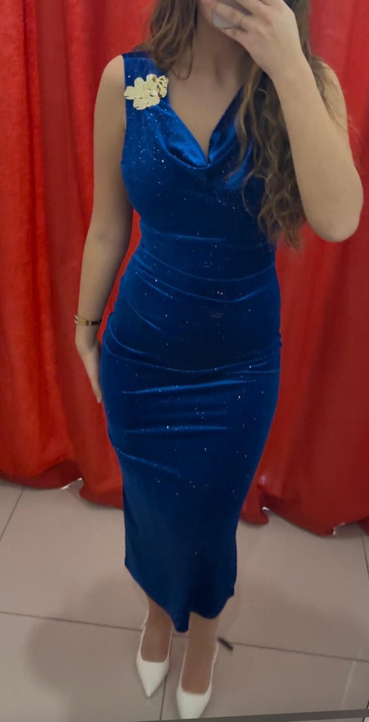 Robe longue élégante en velours