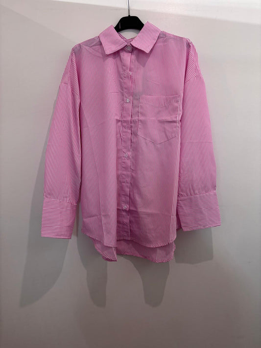 Chemise rayée bicolore coupe oversize