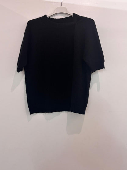 Pull manches courtes en maille douce
