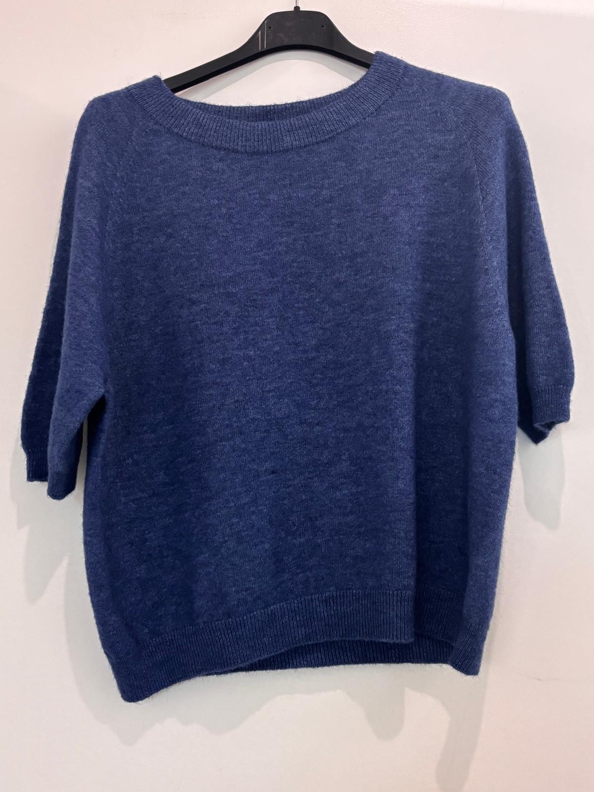 Pull manches courtes en maille douce