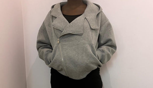 Veste sweat zippée oversize