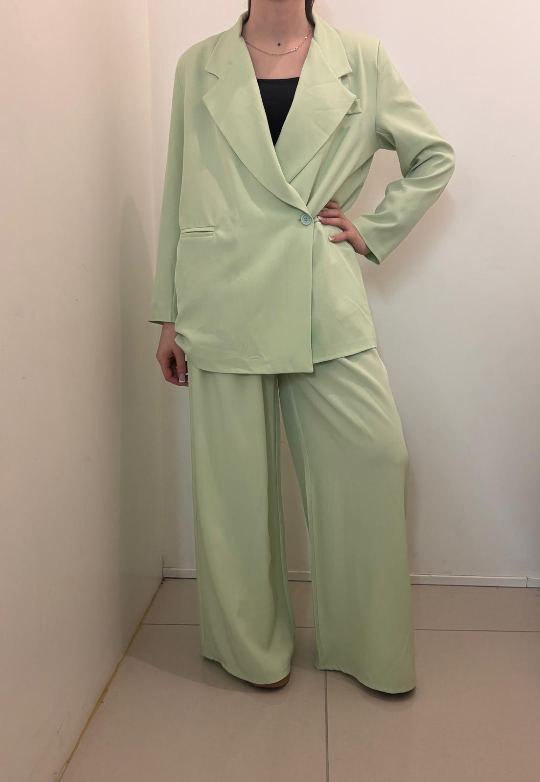 Ensemble blazer oversize & pantalon large