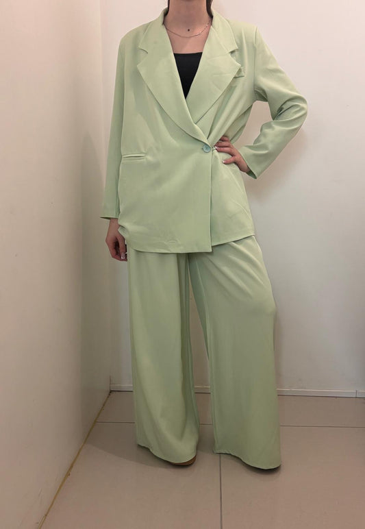 Ensemble blazer oversize & pantalon large