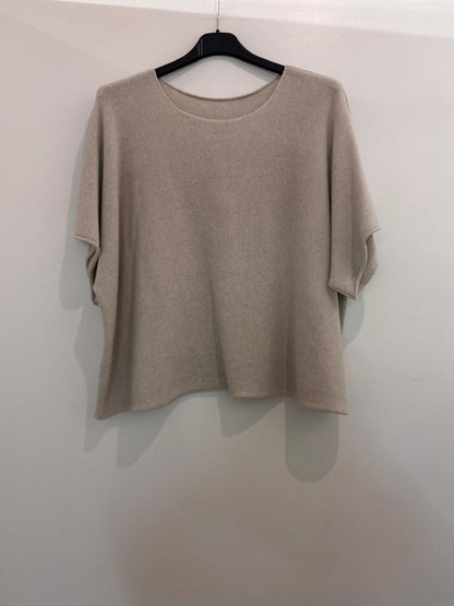 Pull oversize à manches courtes