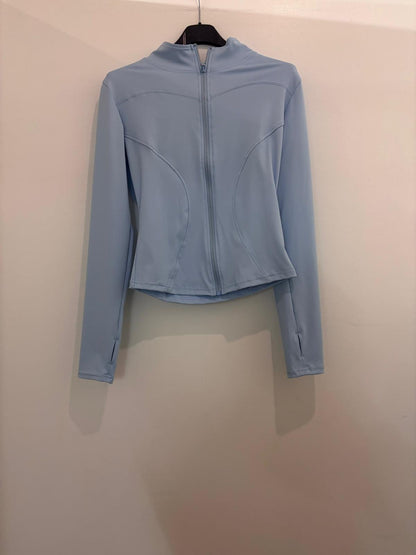 Veste sport zippée ajustée à manches longues