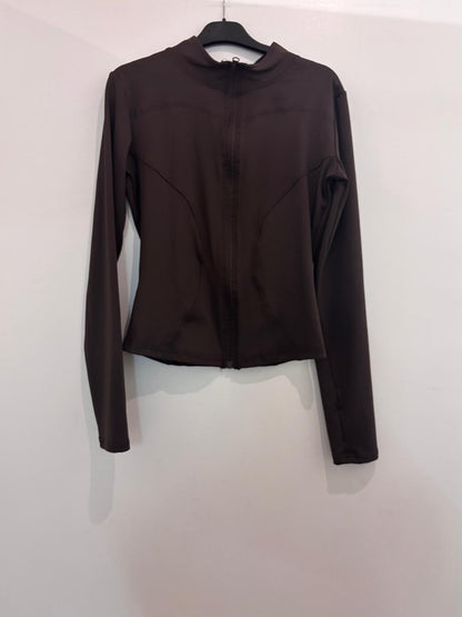 Veste sport zippée ajustée à manches longues