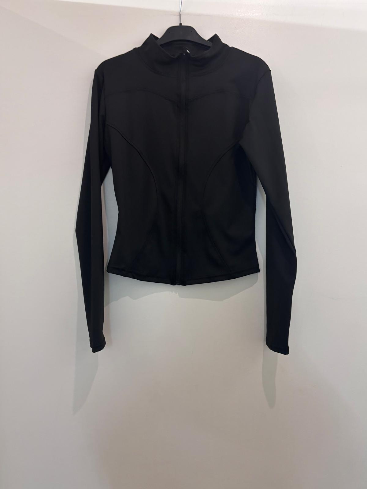Veste sport zippée ajustée à manches longues