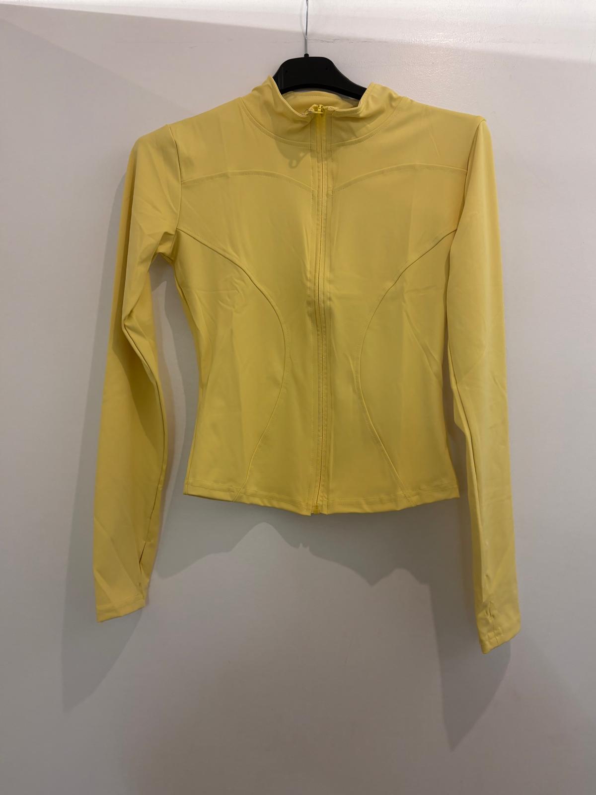 Veste sport zippée ajustée à manches longues