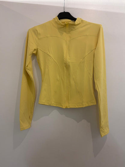 Veste sport zippée ajustée à manches longues