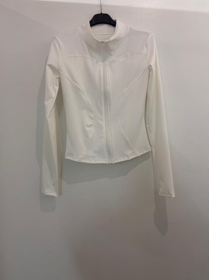 Veste sport zippée ajustée à manches longues