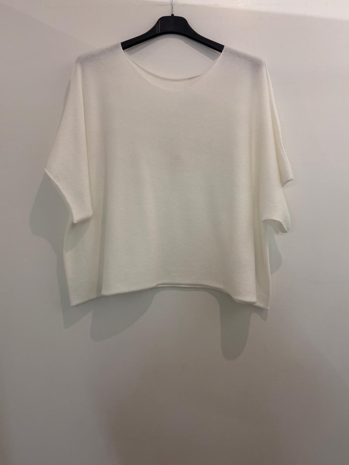 Pull oversize à manches courtes