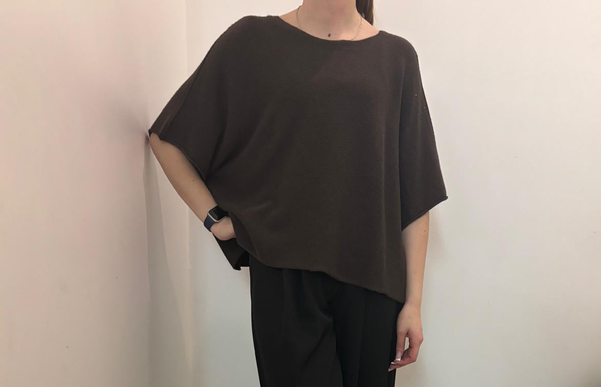 Pull oversize à manches courtes