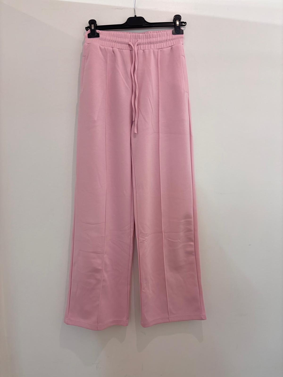 Pantalon large avec taille élastique et cordon