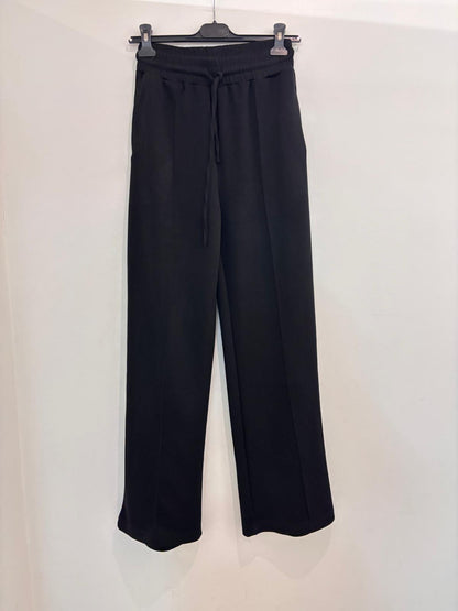 Pantalon large avec taille élastique et cordon