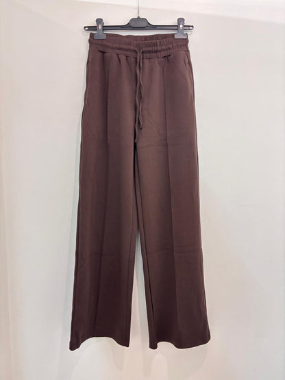 Pantalon large avec taille élastique et cordon