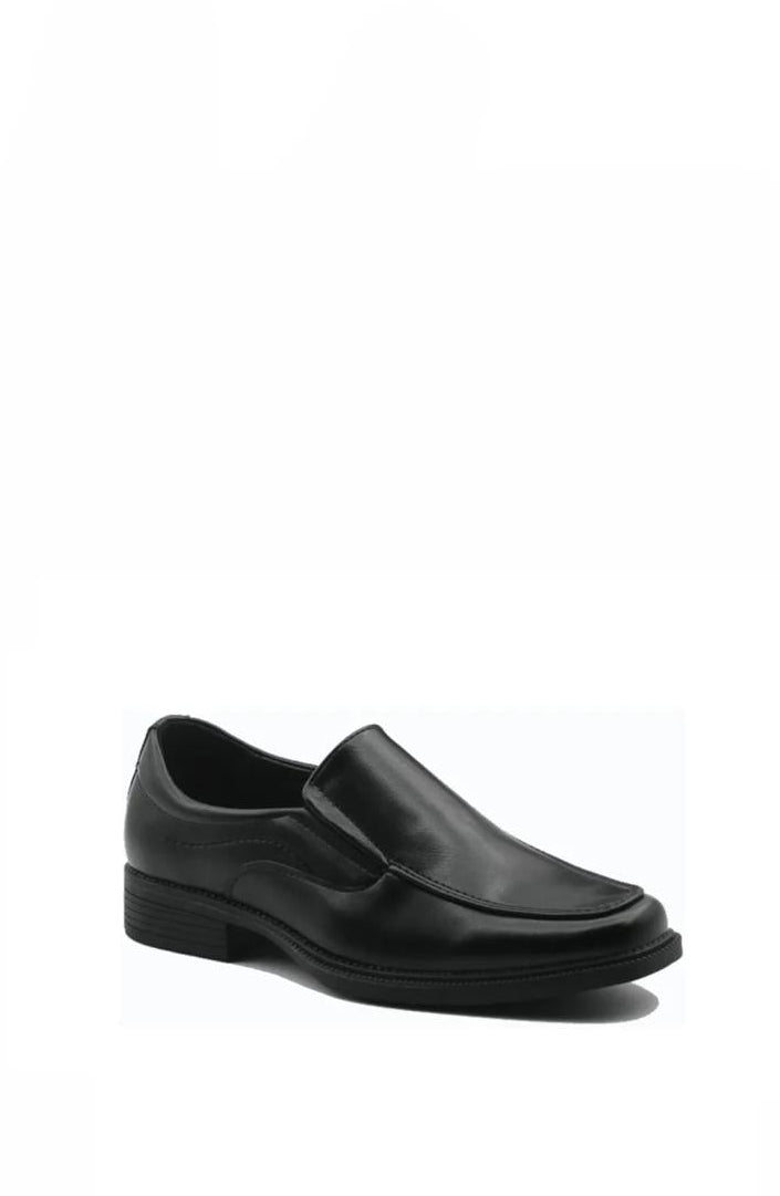 Mocassin slip-on noir en simili cuir lisse